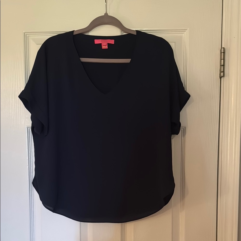 Lilly Pulitzer Blue Boxy Blouse